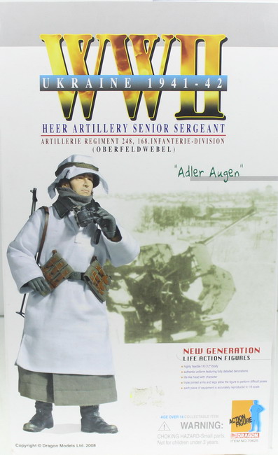 Action Figure 1/6, Adler Augen, Ukraine 1941-42, artillery sergeant, ref. 70625, Dragón