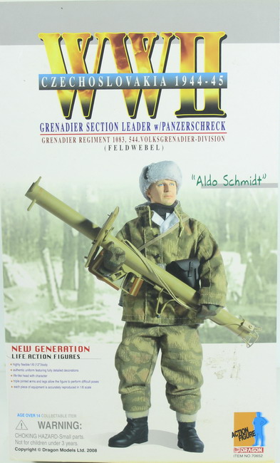 Action Figure 1/6, 1/6, Aldo Schmidt, Czechoslavakia 1944-45 grenadier panzerchreck, ref. 70652, Dragón