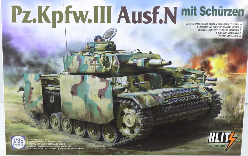 Modeling tank Panzer III , ref. 8005, 1/35, Takom