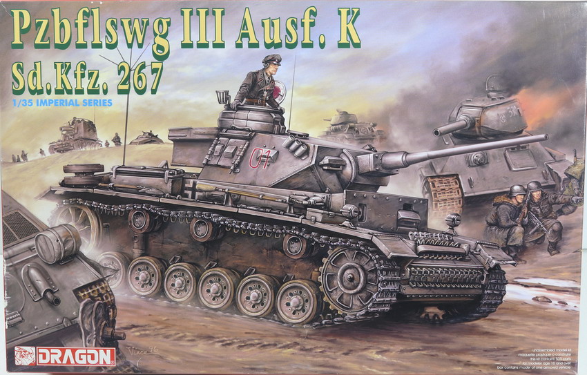 Modeling tank Panzer III , Ausf. K , Pzbflswg , ref. 9018 1/35, Dragón