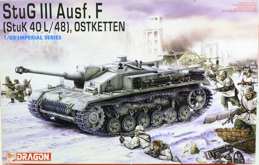 Modeling tank destroyer Sturmgeschütz III – Stug. III Ausf. F & Ostketten, ref. 9028 1/35, Dragón