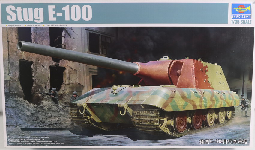 Modeling tank destroyer E-100 Stug , ref. 09542 , 1/35 , Trumpeter