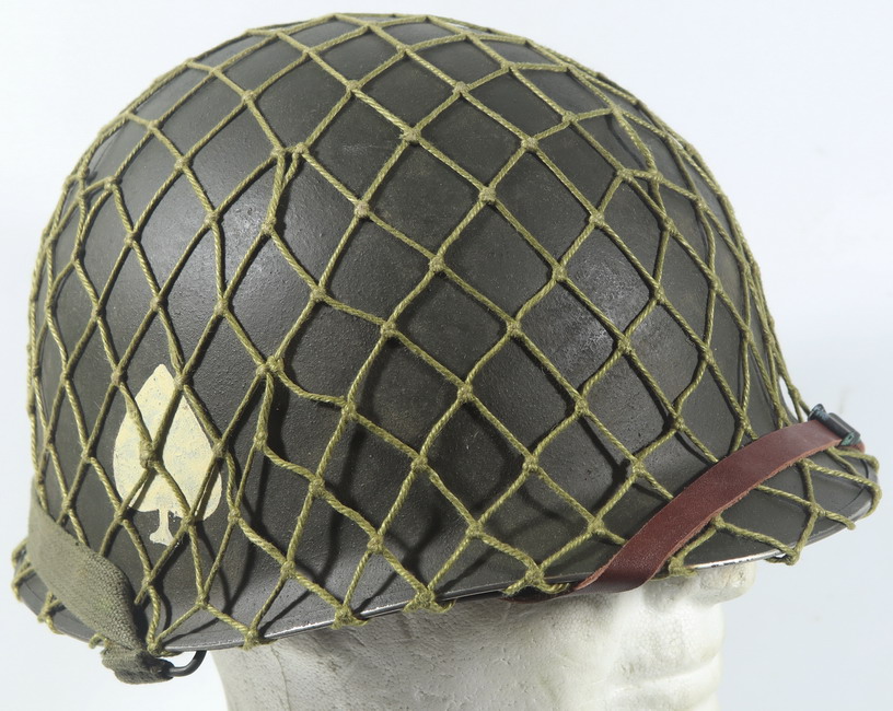 Helmet type M1 USA, 101st Parachute Division, with camouflage net