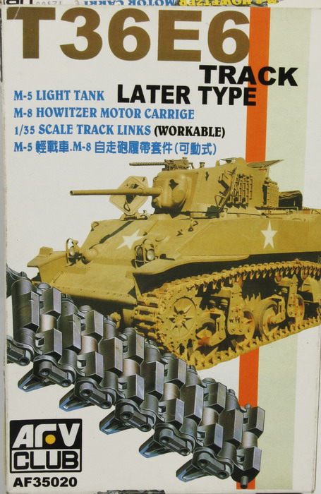 Modeling accesories track T36 E6, M-5 – M-8, Stuart, ref. AF 35020, 1/35, AFV