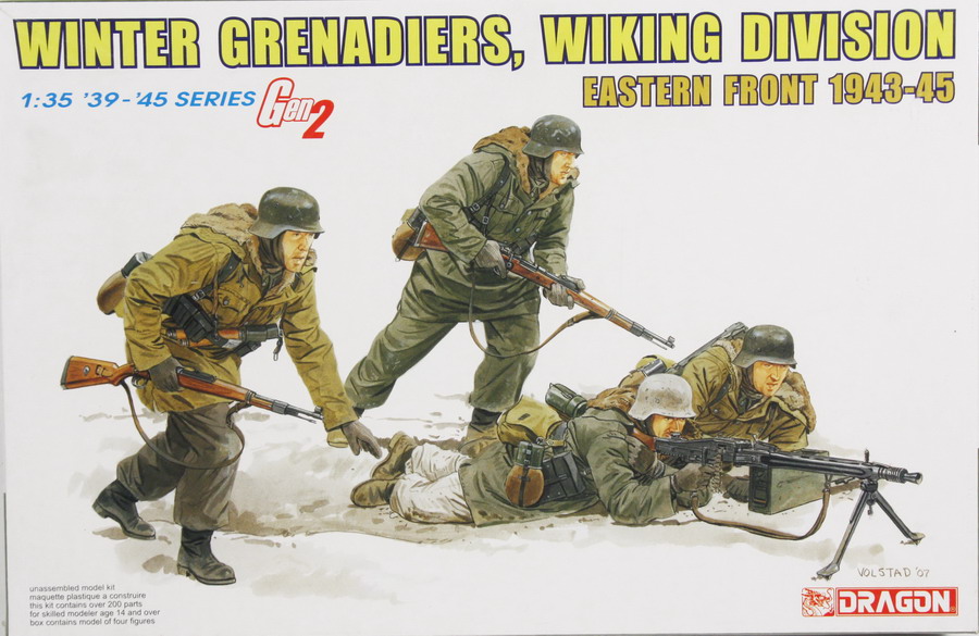 Modeling figures Wiking división, Winter grenadiers, Eastern front 1943-45, ref. 6372, 1/35, Dragon