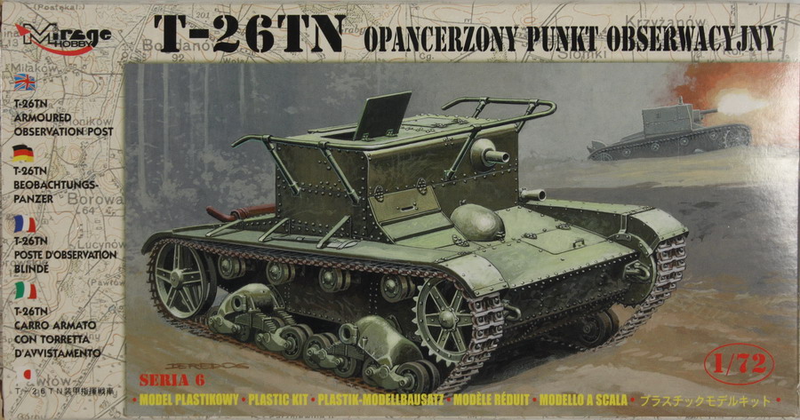 Modeling tank T-26 TN, observación post, ref. 72606, 1/72, Mirage Hobby
