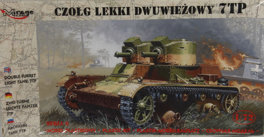 Modeling tank 7 TP, double-turret, ref. 72602, 1/72, Mirage Hobby