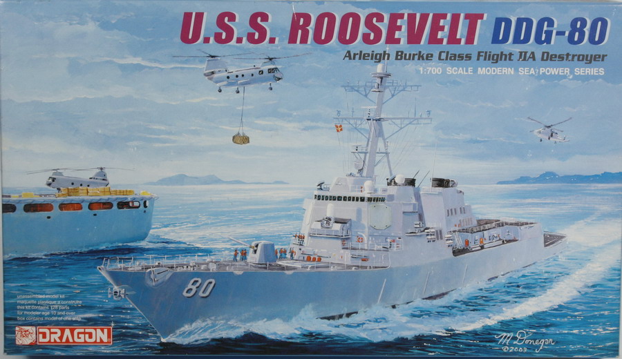 Modeling ship destroyer Roosevelt, ref. 7039, 1/700, Dragón