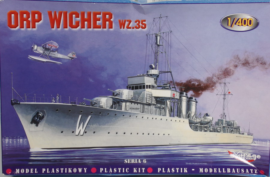 Modeling ship destroyer Wicher, WZ. 35, ref. 40068, 1/400, Mirage Hobbies