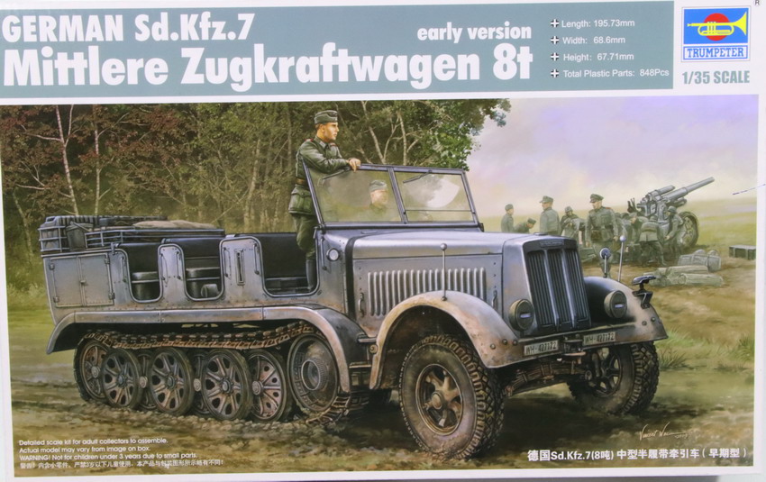 Modeling half track Sdkfz 7, 8 T., early versión, ref. 01514, 1/35, Trumpeter