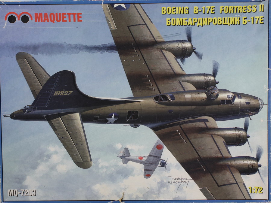 Modeling aircraft Boeing B-17 E Fortress II, ref. MQ-7203, 1/72, Maquette