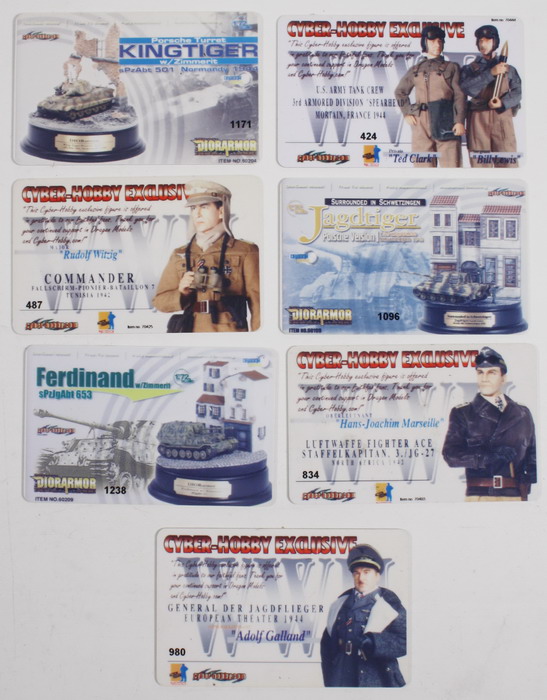 Carnets lot: Adolf Galland, US army Tank Crew, Hans Joachin Marseille, Rudolf Witzig, , King Tiger Porsche, Ferdinand, Jagdtiger