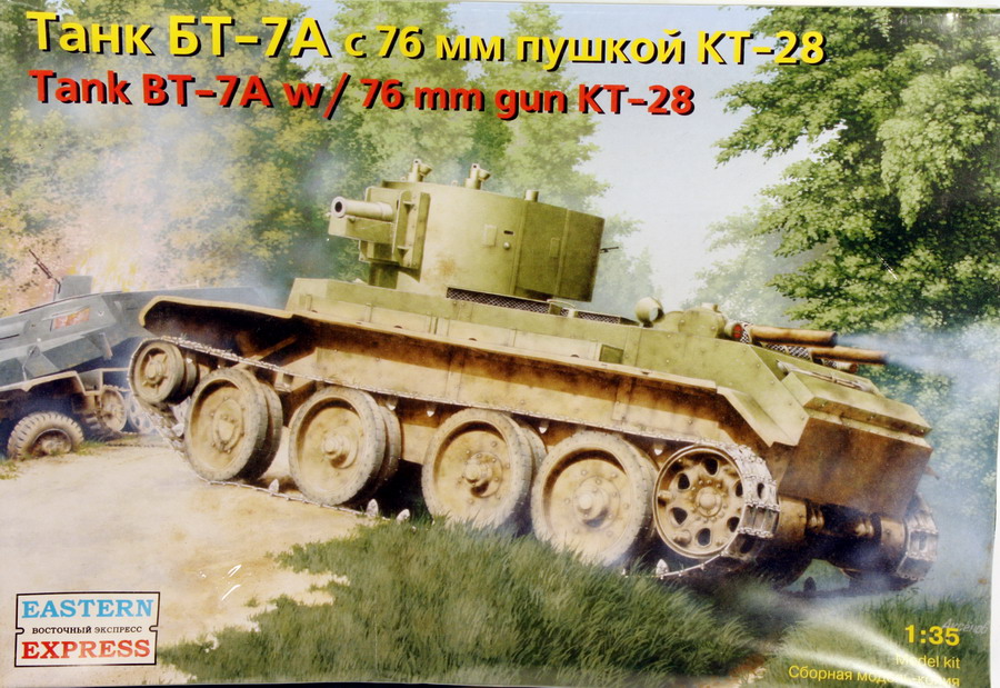 Modeling tank BT-7A, with cannon 76 mm KT-28, ref. 35114, 1/35, Eastern Express