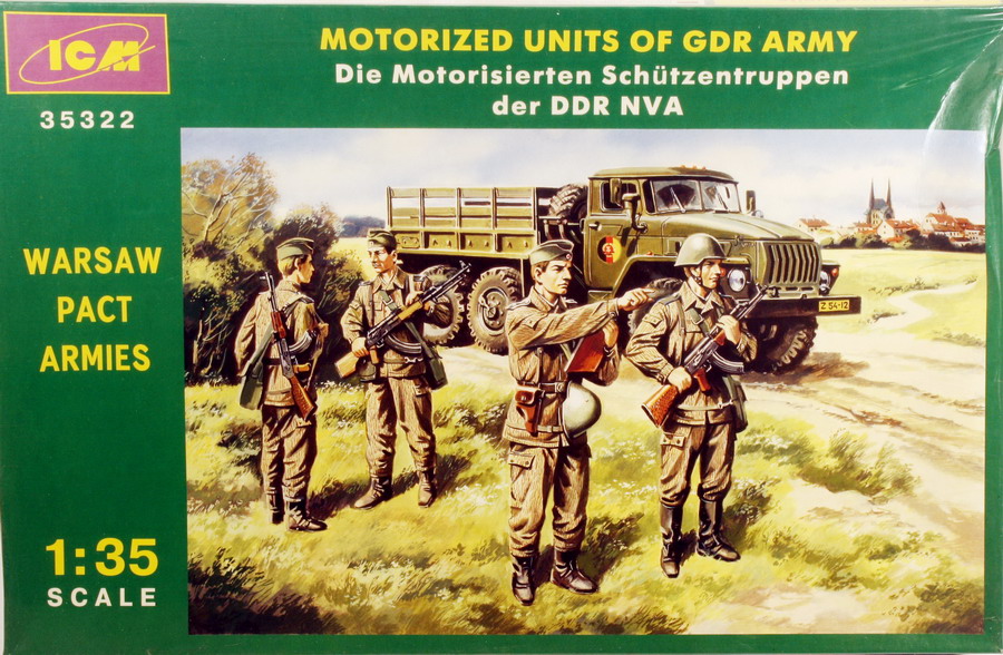 Modeling truck Ural-4320 & German motorized units DDR – NVA, ref. 35322, 1/35, ICM