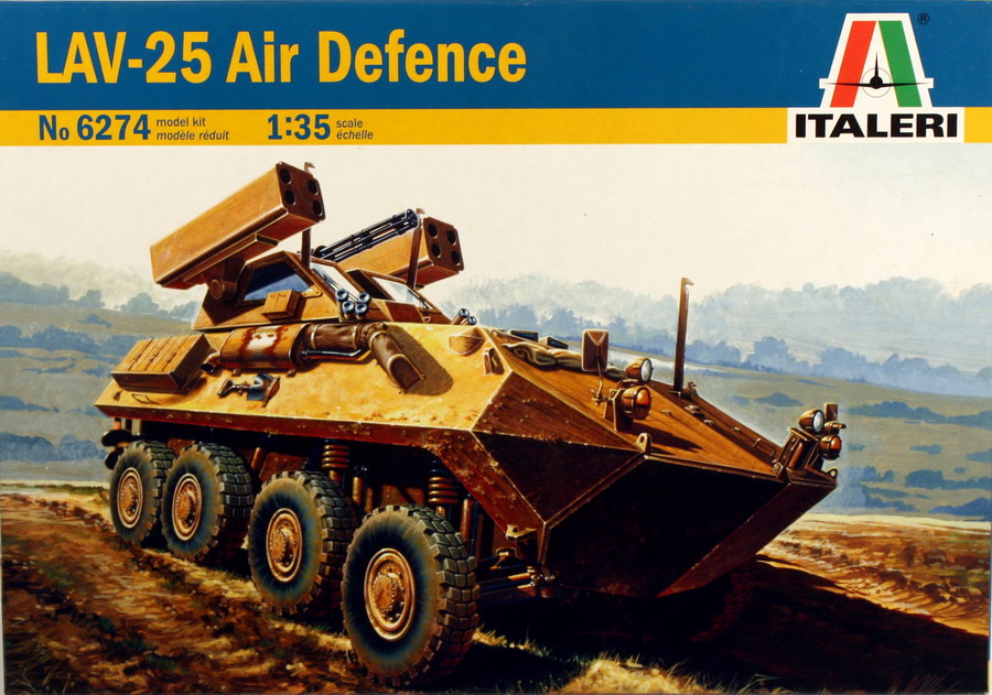 Modeling armored car, LAV-25, Air Defence, ref. 6274, 1/35, Italeri
