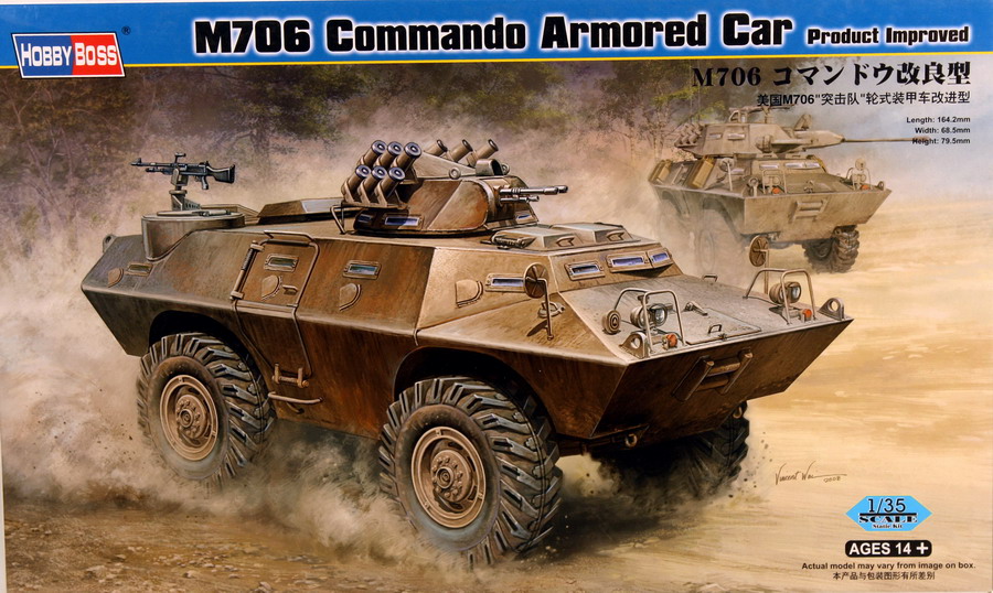 Modeling armored car, M 706, Commando armored car, ref. 82419, 1/35, Hobby Boss