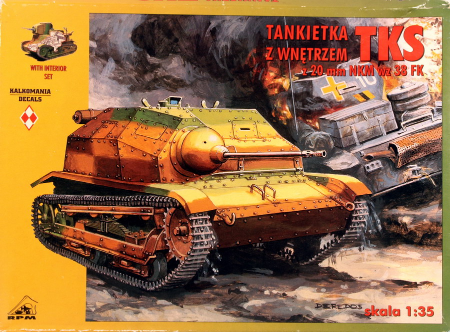 Modeling tank TKS with cannon 20 mm NKM WZ 38 FK, ref. 35011, 1/35, RPM