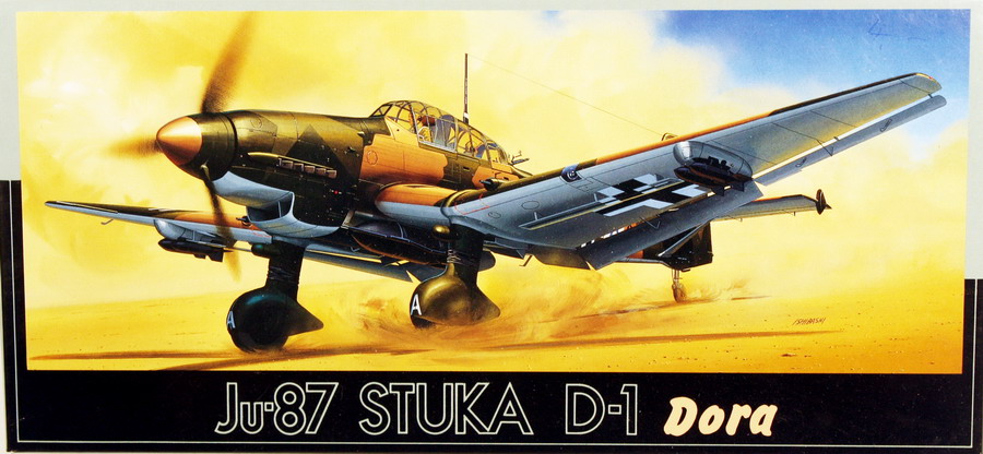 Modeling aircraft Junkers Ju-87 Stuka D-1 Dora, ref. 7A F14 800, 1/72, Fujimi