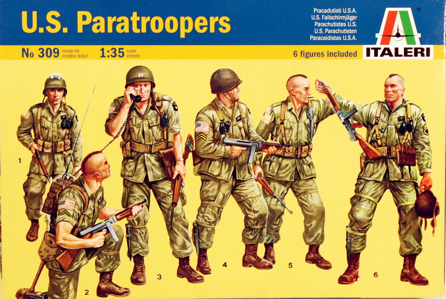 Modeling figures US paratroopers, ref. 309, 1-35, Italeri