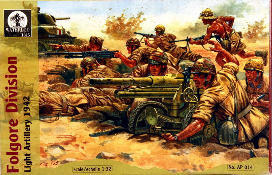 Modeling figures Folgore Division, light artillery, 1942, ref. AP 014, 1/32, Waterloo