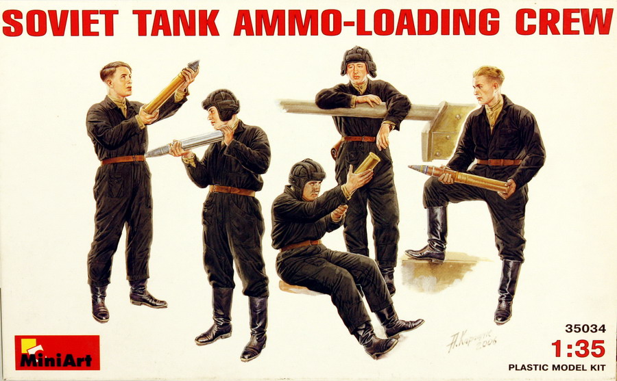 Modeling figures soviet tank ammo loading crew, ref. 35034, 1/35, Miniart