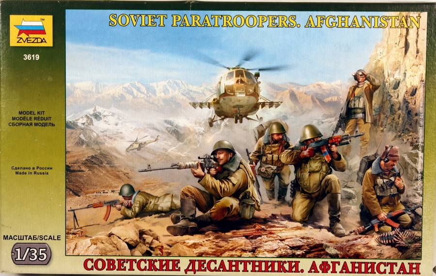 Modeling figures soviet paratroopers, Afganistan, ref. 3619, 1/35, Zvezda