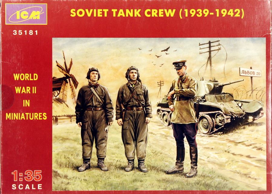Modeling figures Soviet Tank crew 1939-1942, ref. 35181, 1/35, ICM