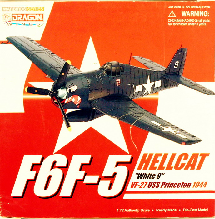 Modeling aircraft Hellcat F6F-3, USS Princeton 1944, ref. 55235, 1/72, Dragon Warbirds