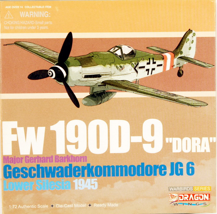 Modeling aircraft Focke Wulf Fw-190 D-9 Dora, JG-6, ref. 50074, 1/72, Dragon Warbirds