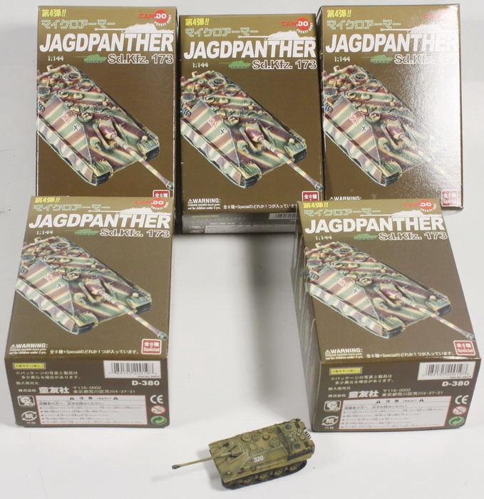 Modeling tank destroyer Jagdpanther Sd.kfz. 173, 5 units, ref. 20019, 1/144, Dragón Can.do