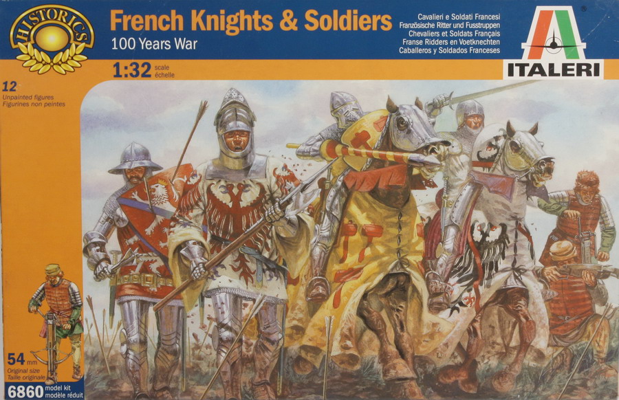 Modeling figures knights & soldiers, French, ref. 6860, 1/32, Italeri