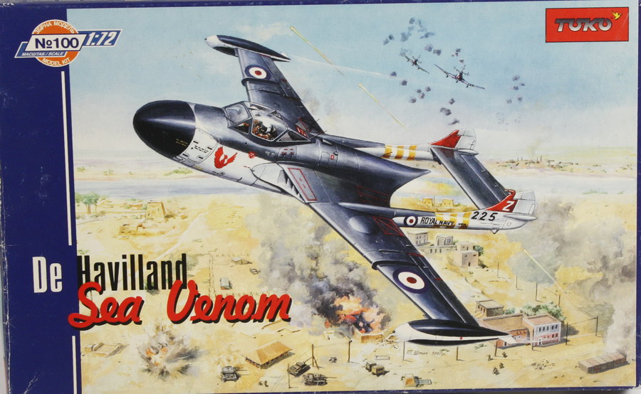 Modeling aircraft De Havilland Sea Venom, ref. 100, 1/72, Toko