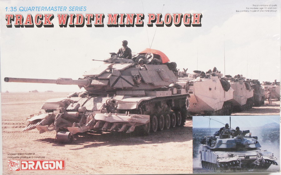 Modeling accesories track width mine plough, USA tanks, ref. 3804, 1/35, Dragon