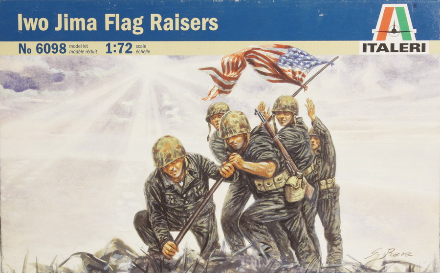 Modeling figures Iwo Jima flag raisers, ref. 6098, 1/72, Italeri