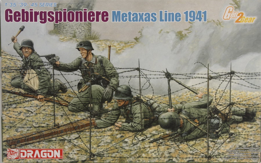 Modeling figures German Gebirgspioniere, Metaxas Line 1941, ref. 6538, 1/35, Dragón