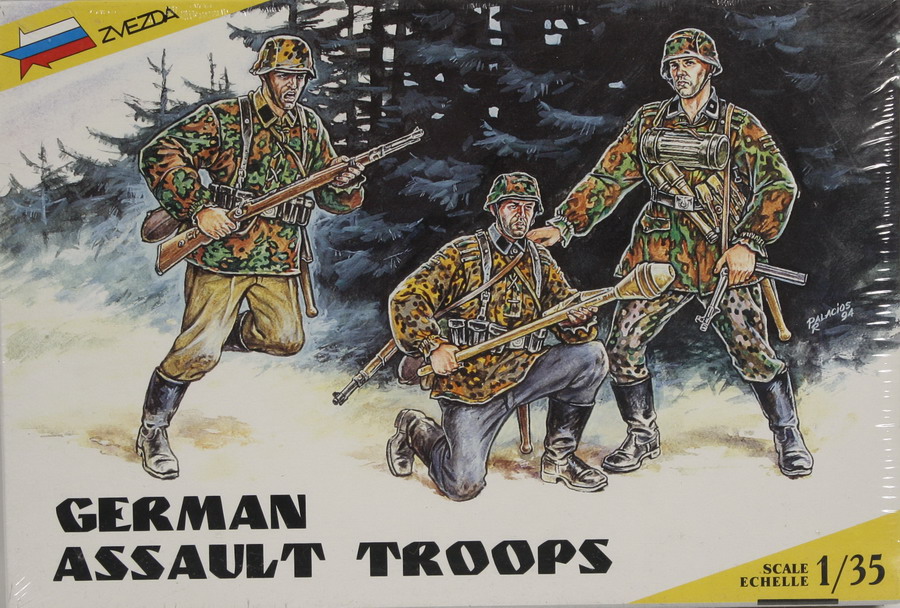 Modeling tank German assault troops, Waffen SS ref. 3513, 1/35, Zvezda