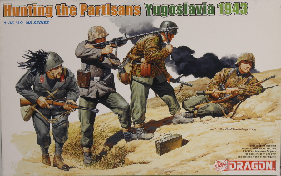 Modeling figures German, huting the partisans, Yugoslavia 1943, ref. 6491, 1/35, Dragón