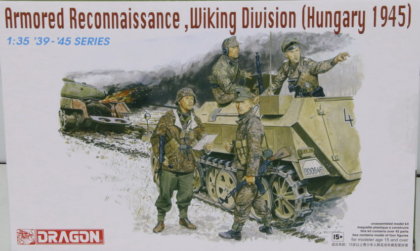Modeling figures German, Waffen SS, Wiking, Hungary 1945, ref. 6131, 1/35, Dragón
