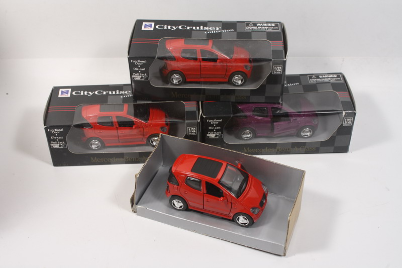 Car Mercedes Benz Clase A, ref. 50003, 1/32, City Cruiser Collection, Die Cast, lot 4 units