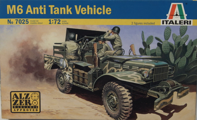 Modeling truck M-6 anti tank vehicle with 37 mm gun, ref. 7025, 1-72, Italeri