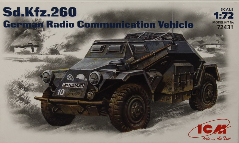 Modeling vehicle Sdkfz 260, German radio commnication, , ref. 72431, 1/72, ICM