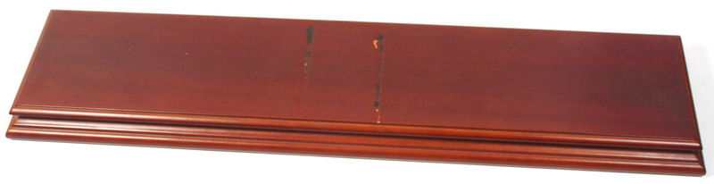 Wood base: measures: 50,00 x 10,00 x 3,00 cms. ref. 108