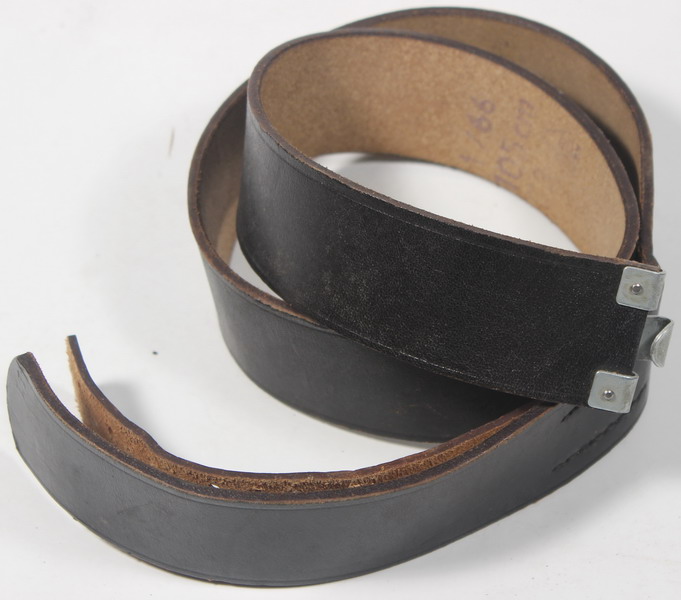 Troop belt, (Koppel) black leather, ride, original German World War II