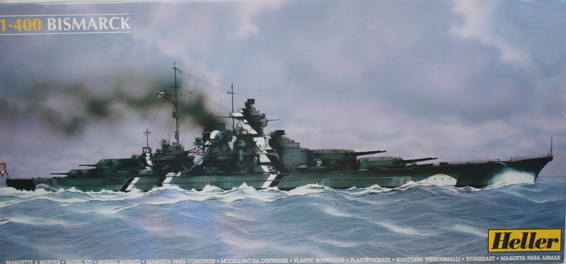 Modeling ship battleship Bismarck, ref. 81078, 1/400, Heller