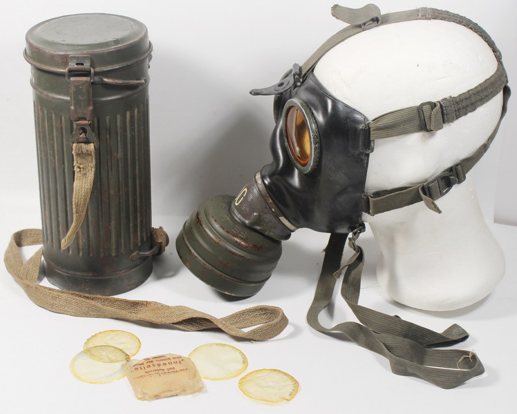 Gas mask Bannister mod. 38 & Gasmaske mod. 38, 0riginal german World War Two