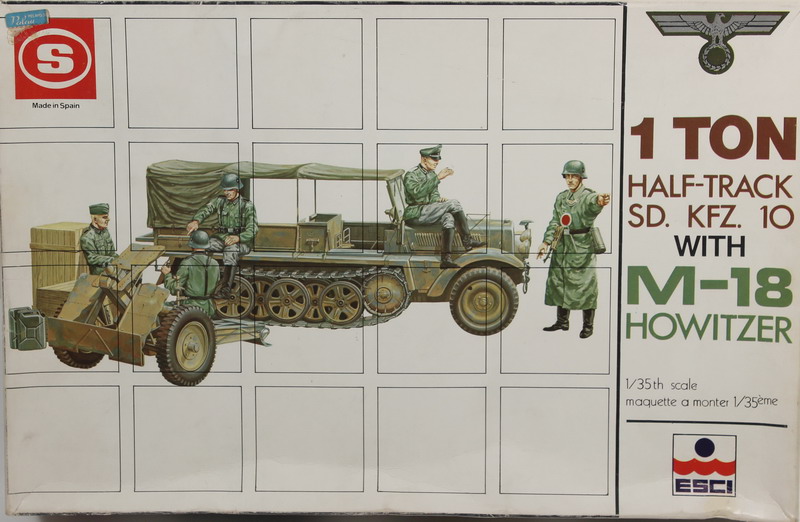 Modeling half track Sdkfz 10 & cañón M-18 Howitzer, ref. 5008, 1/35, Esci