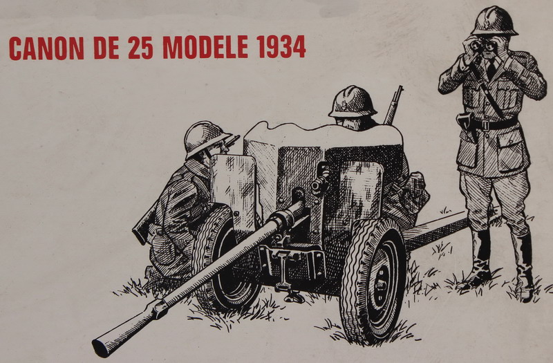 Modeling cannon anti tank Modelo 1934, 25 mm, 1/35, Heller (no box)