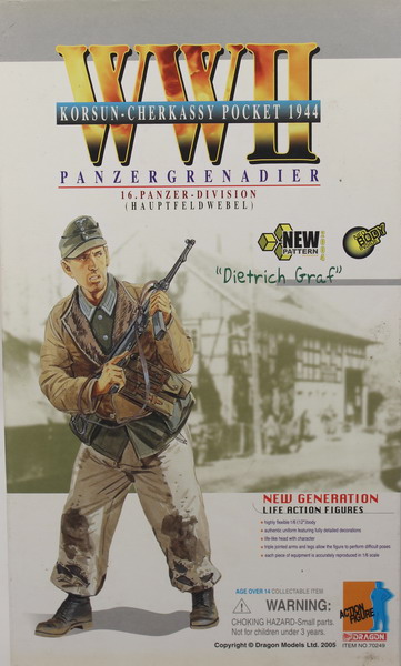 Action figure 1/6, Dragón, Dietrich Graf, Korsun Cherskassy Pocket 1944, 16 Pz. Dv., Hauptfeldwebel, ref. 70249