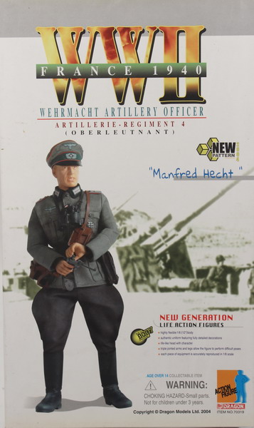 Action figure 1/6, Dragón, Manfred Hecht, France 1940, artillery officer, Oberleutnant, ref. 70319