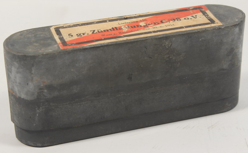 Metal box, for detonators Gr. Zündladungen C / 98, original German World War II